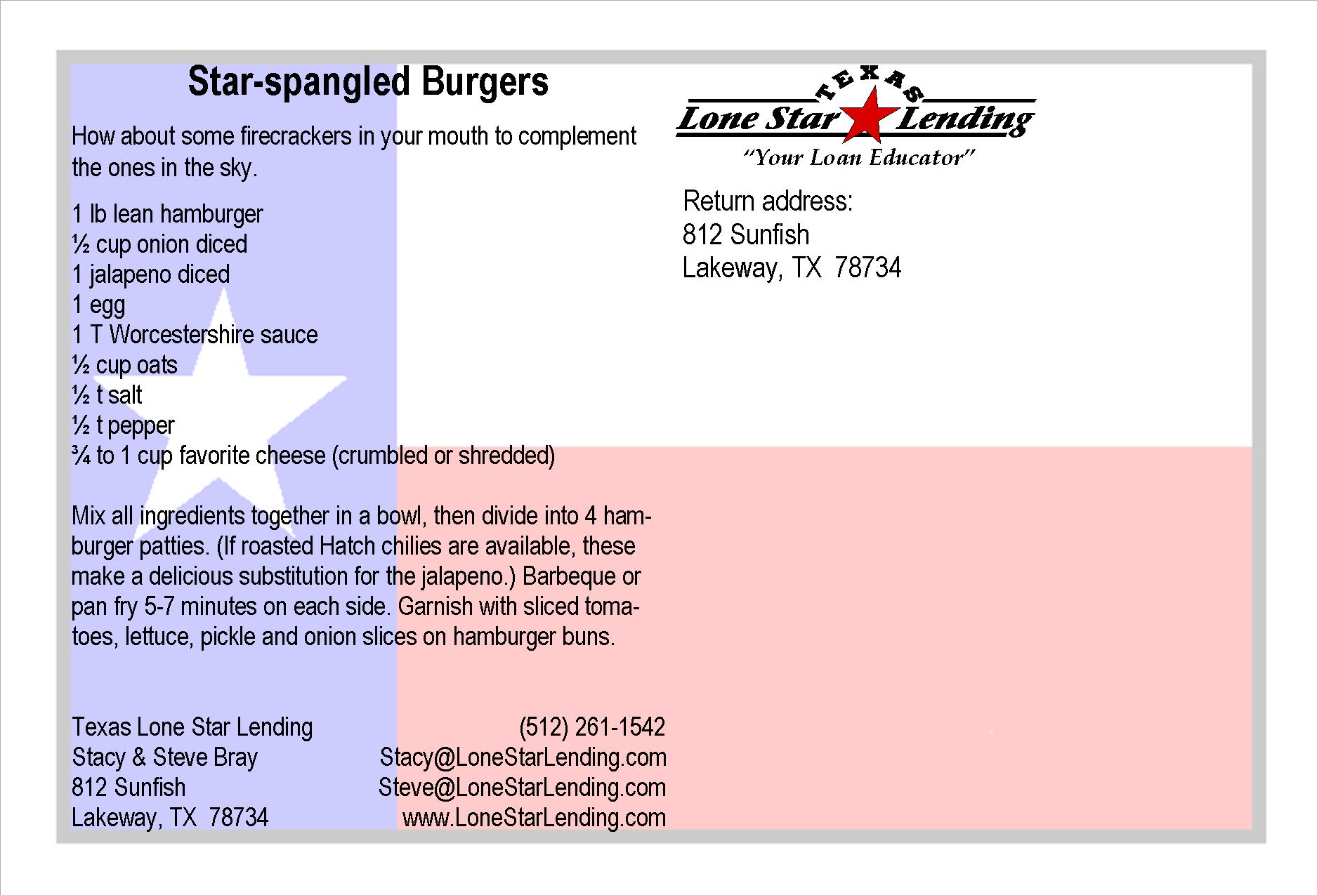 Star-spangled Burger recipe
