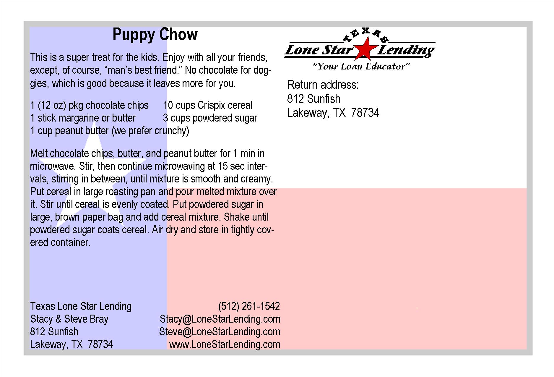 Puppy Chow recipe