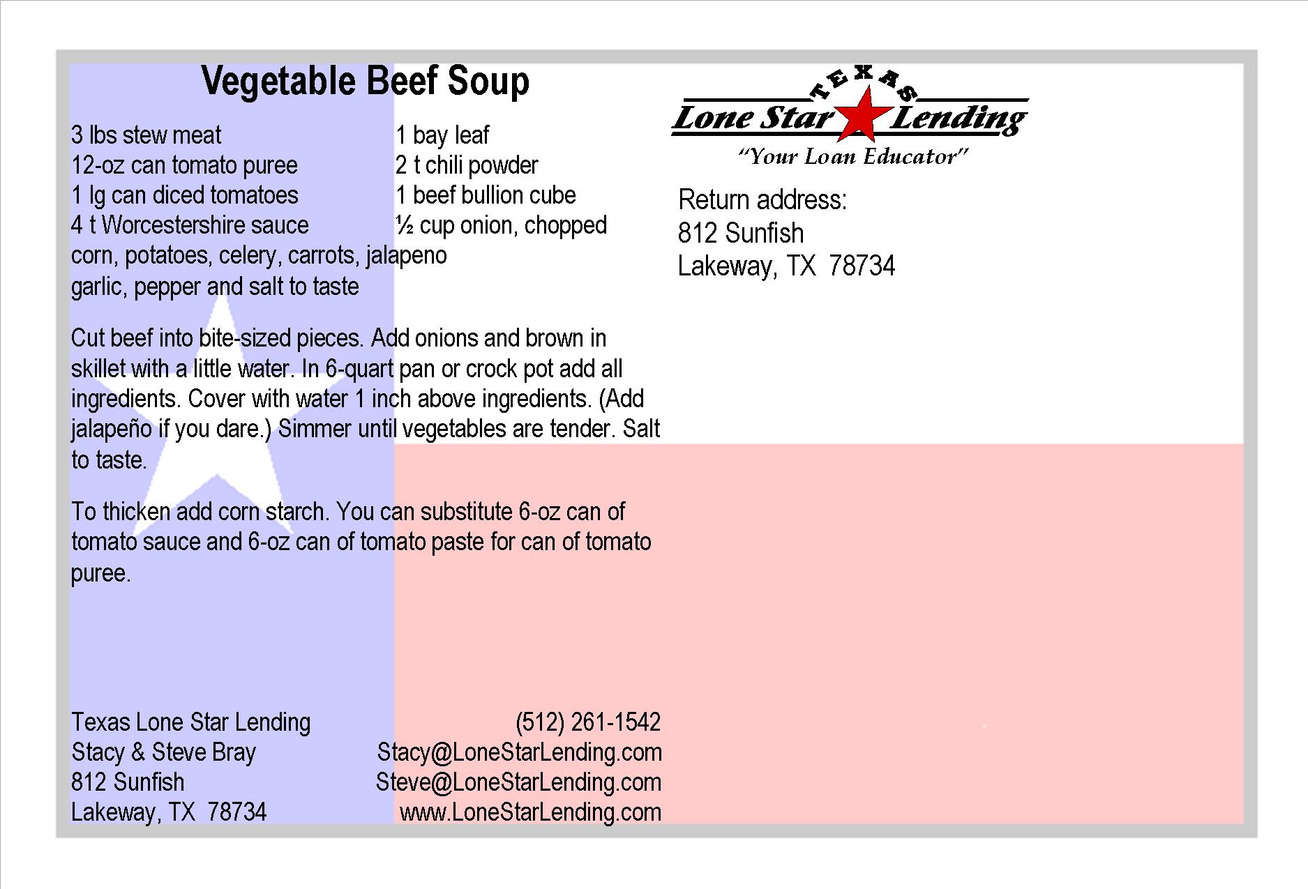 Vegetable Beef Soup recipe