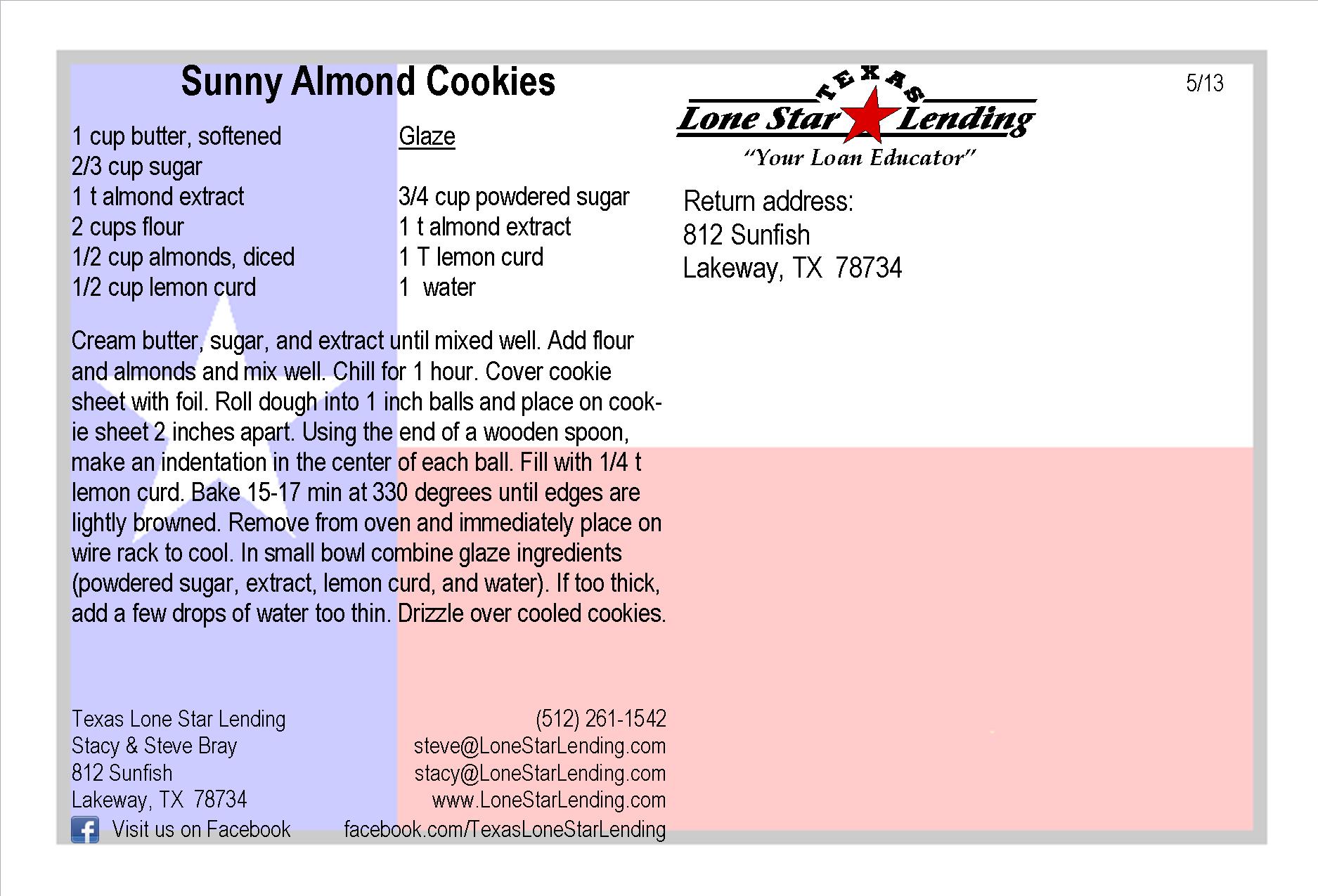 Sunny Almond Cookies recipe