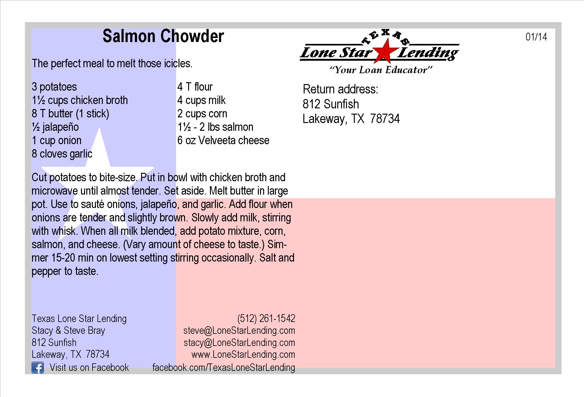 Salmon Chowder recipe