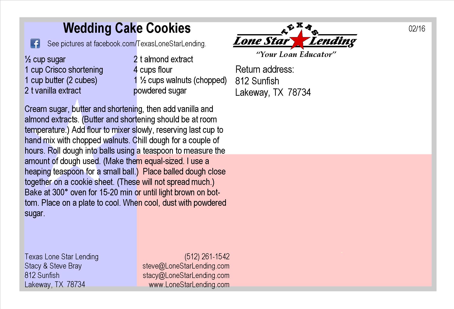 Wedding Cake Cookies recipe