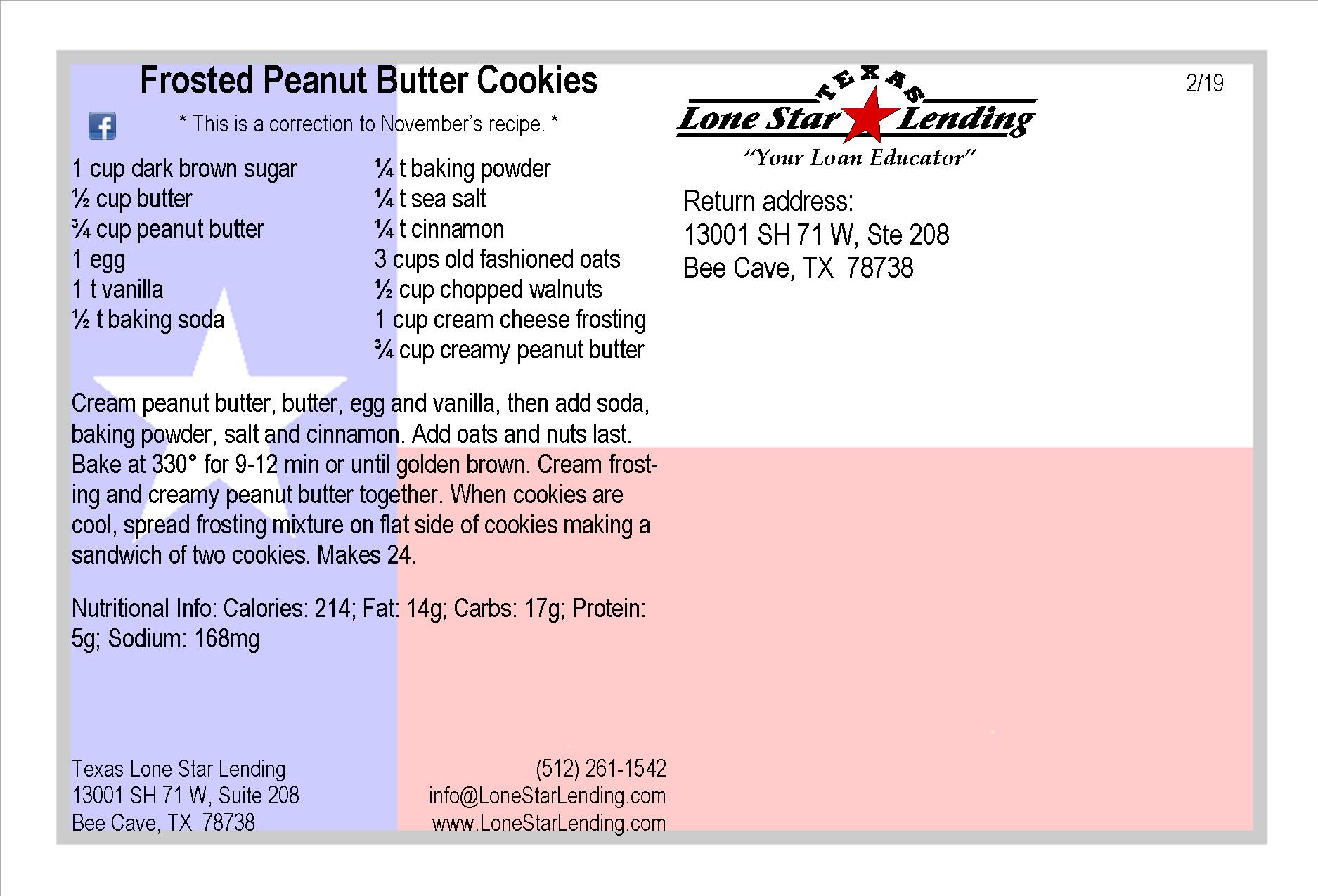 Frosted Peanut Butter Cookies (corr) recipe