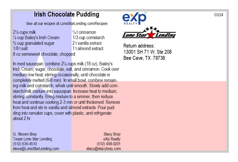 Irish Chocolate Pudding recipe